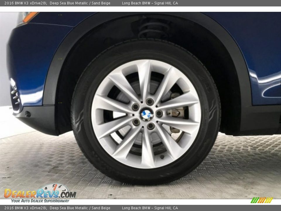 2016 BMW X3 xDrive28i Deep Sea Blue Metallic / Sand Beige Photo #8