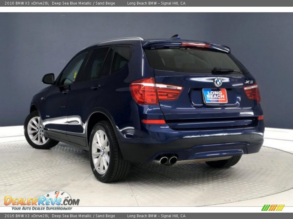 2016 BMW X3 xDrive28i Deep Sea Blue Metallic / Sand Beige Photo #10