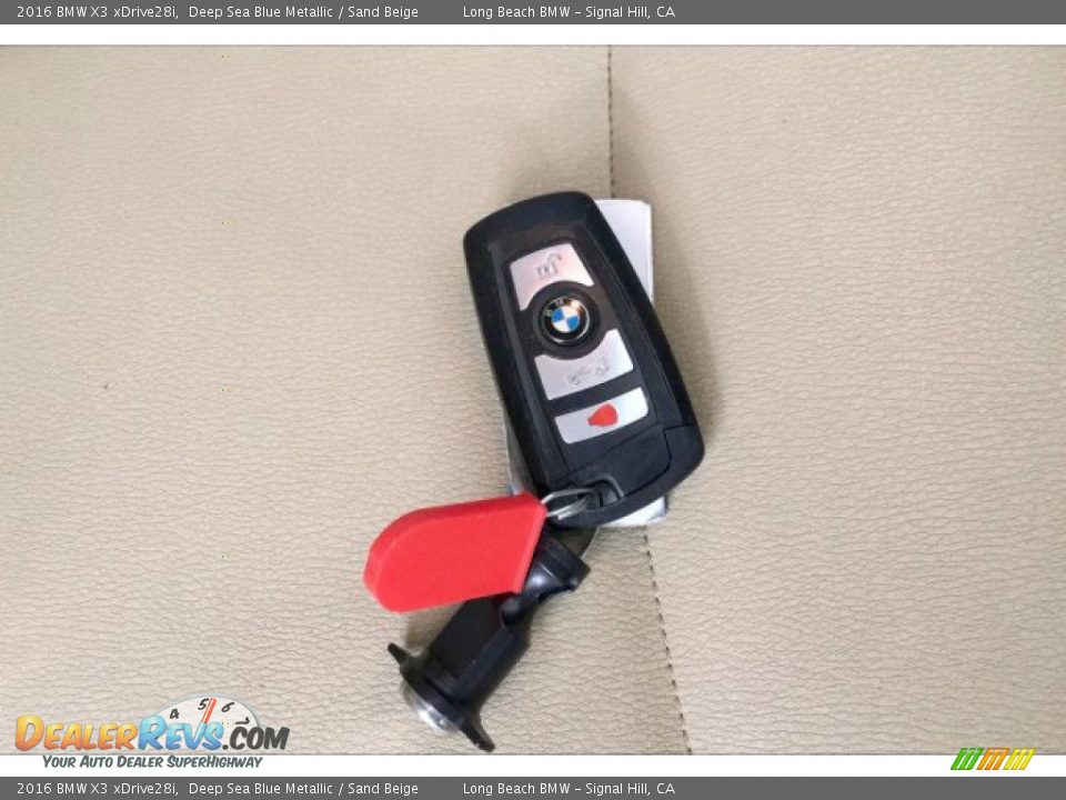 2016 BMW X3 xDrive28i Deep Sea Blue Metallic / Sand Beige Photo #11