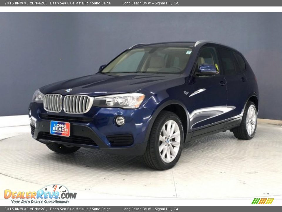 2016 BMW X3 xDrive28i Deep Sea Blue Metallic / Sand Beige Photo #12
