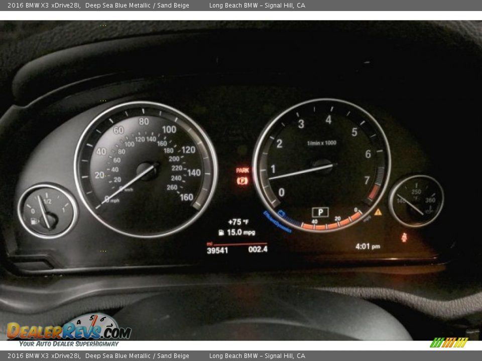 2016 BMW X3 xDrive28i Deep Sea Blue Metallic / Sand Beige Photo #16