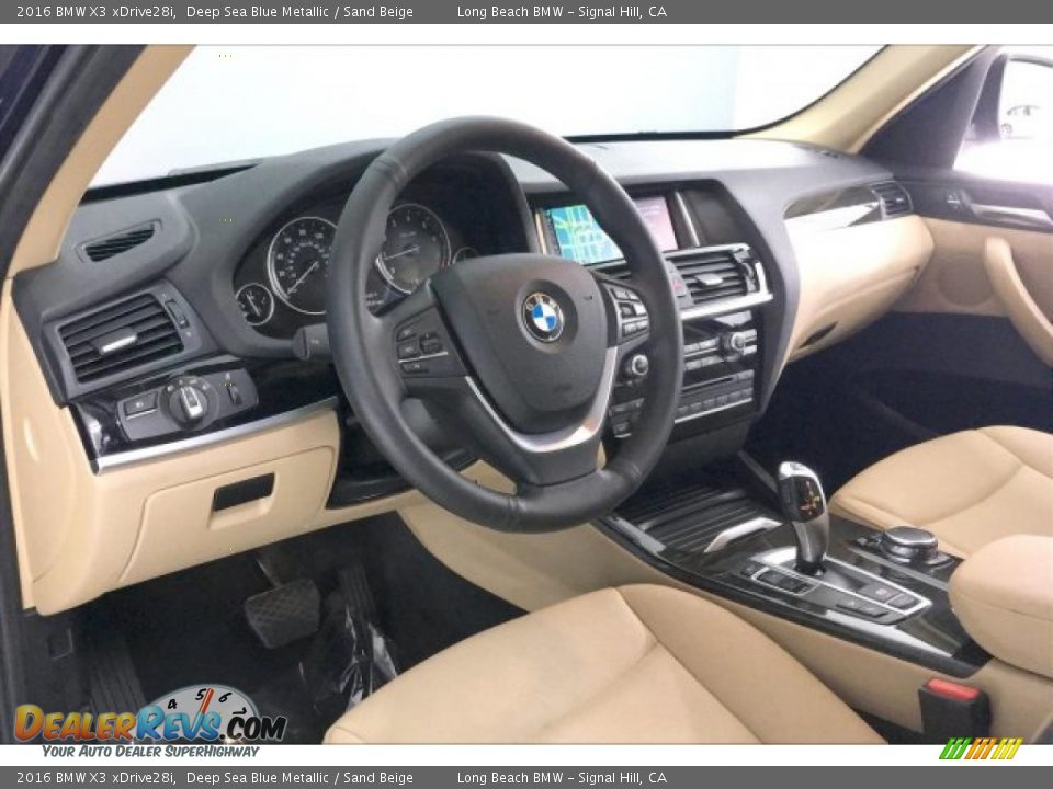 2016 BMW X3 xDrive28i Deep Sea Blue Metallic / Sand Beige Photo #17