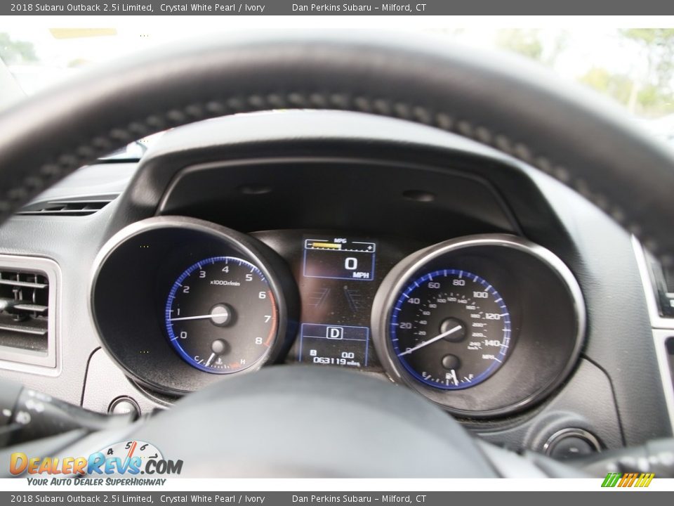 2018 Subaru Outback 2.5i Limited Crystal White Pearl / Ivory Photo #18