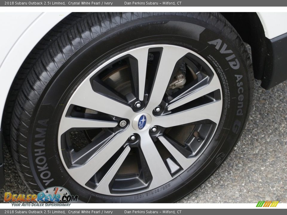 2018 Subaru Outback 2.5i Limited Crystal White Pearl / Ivory Photo #25