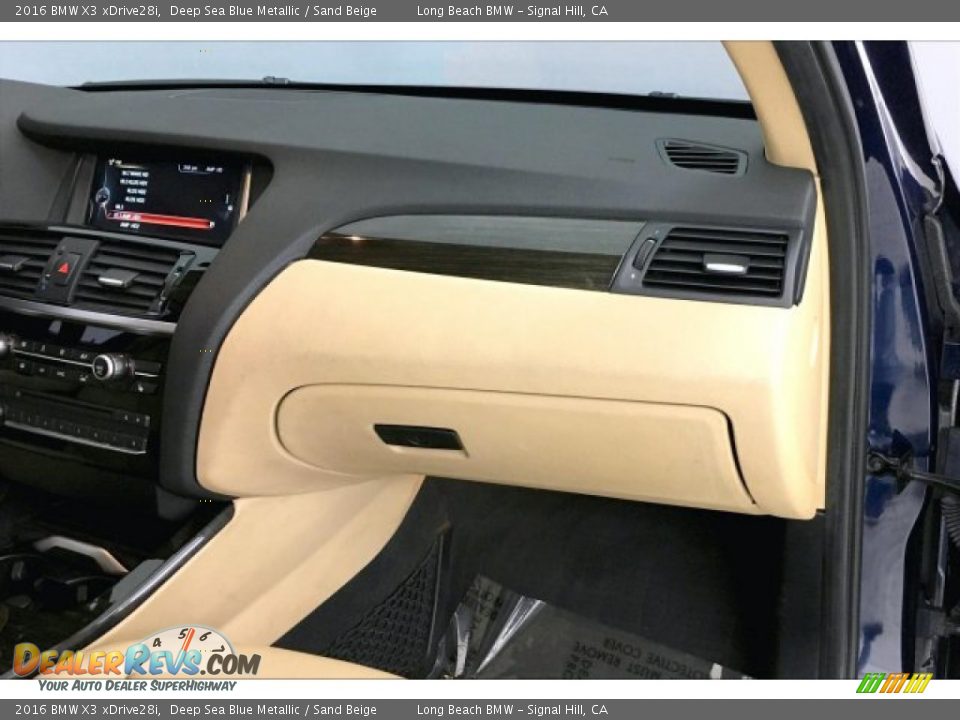 2016 BMW X3 xDrive28i Deep Sea Blue Metallic / Sand Beige Photo #24
