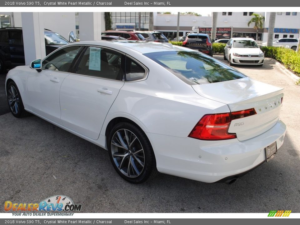 2018 Volvo S90 T5 Crystal White Pearl Metallic / Charcoal Photo #6
