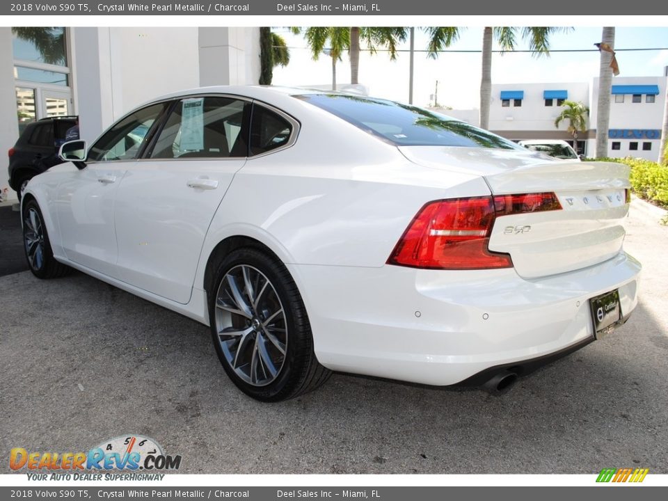 2018 Volvo S90 T5 Crystal White Pearl Metallic / Charcoal Photo #7