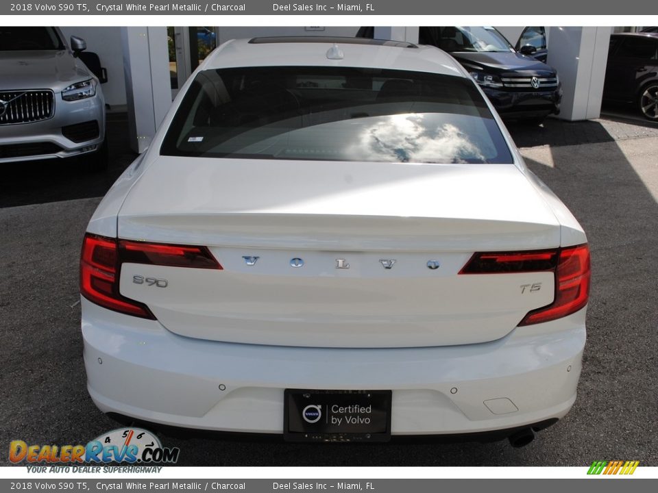 2018 Volvo S90 T5 Crystal White Pearl Metallic / Charcoal Photo #8