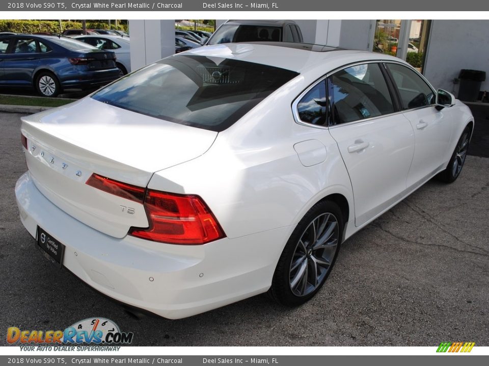 2018 Volvo S90 T5 Crystal White Pearl Metallic / Charcoal Photo #9