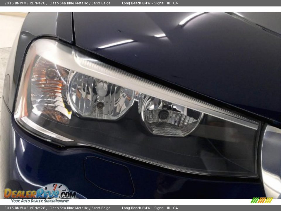 2016 BMW X3 xDrive28i Deep Sea Blue Metallic / Sand Beige Photo #27