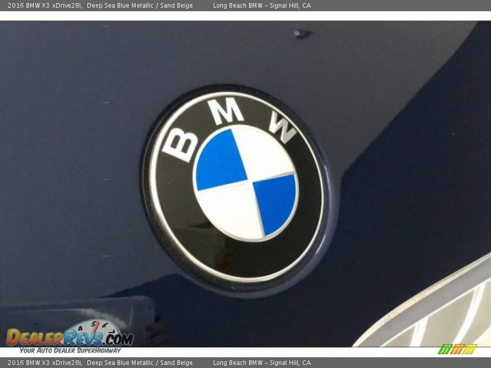 2016 BMW X3 xDrive28i Deep Sea Blue Metallic / Sand Beige Photo #28