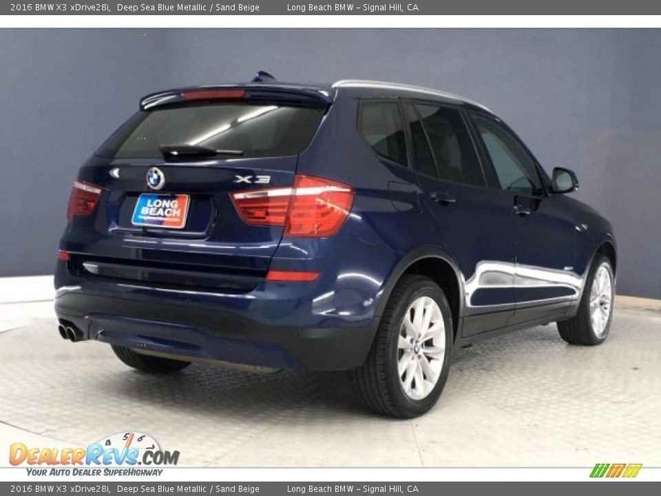 2016 BMW X3 xDrive28i Deep Sea Blue Metallic / Sand Beige Photo #29