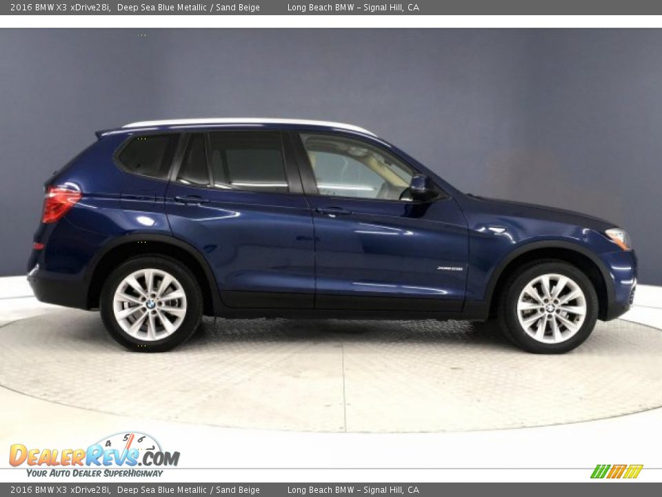 2016 BMW X3 xDrive28i Deep Sea Blue Metallic / Sand Beige Photo #30