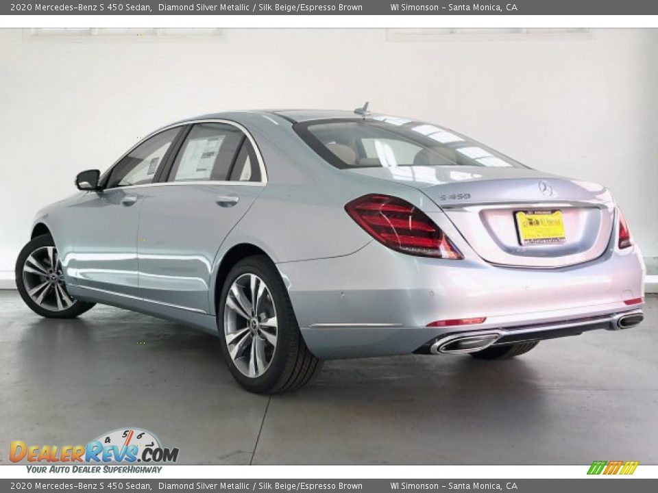 2020 Mercedes-Benz S 450 Sedan Diamond Silver Metallic / Silk Beige/Espresso Brown Photo #2