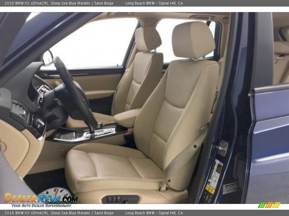 2016 BMW X3 xDrive28i Deep Sea Blue Metallic / Sand Beige Photo #31