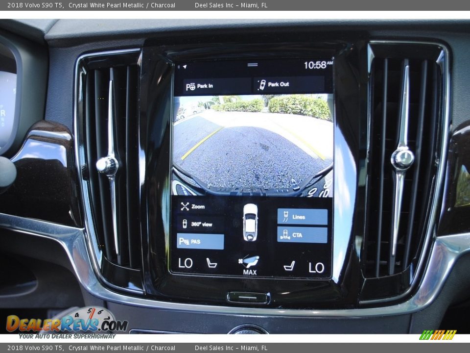 2018 Volvo S90 T5 Crystal White Pearl Metallic / Charcoal Photo #17