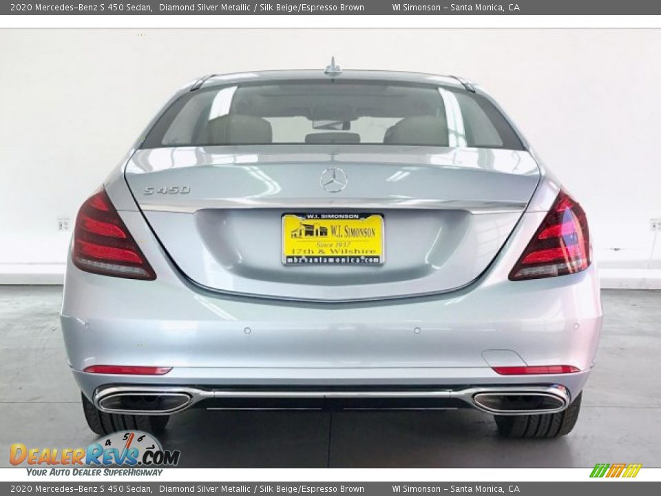 2020 Mercedes-Benz S 450 Sedan Diamond Silver Metallic / Silk Beige/Espresso Brown Photo #3