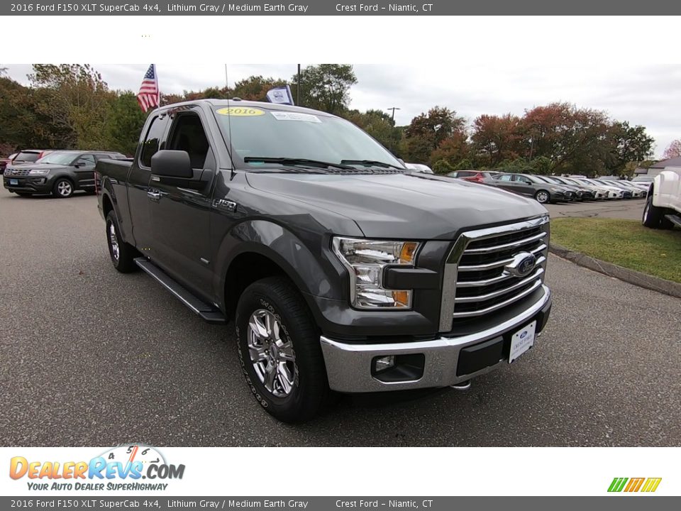 2016 Ford F150 XLT SuperCab 4x4 Lithium Gray / Medium Earth Gray Photo #1