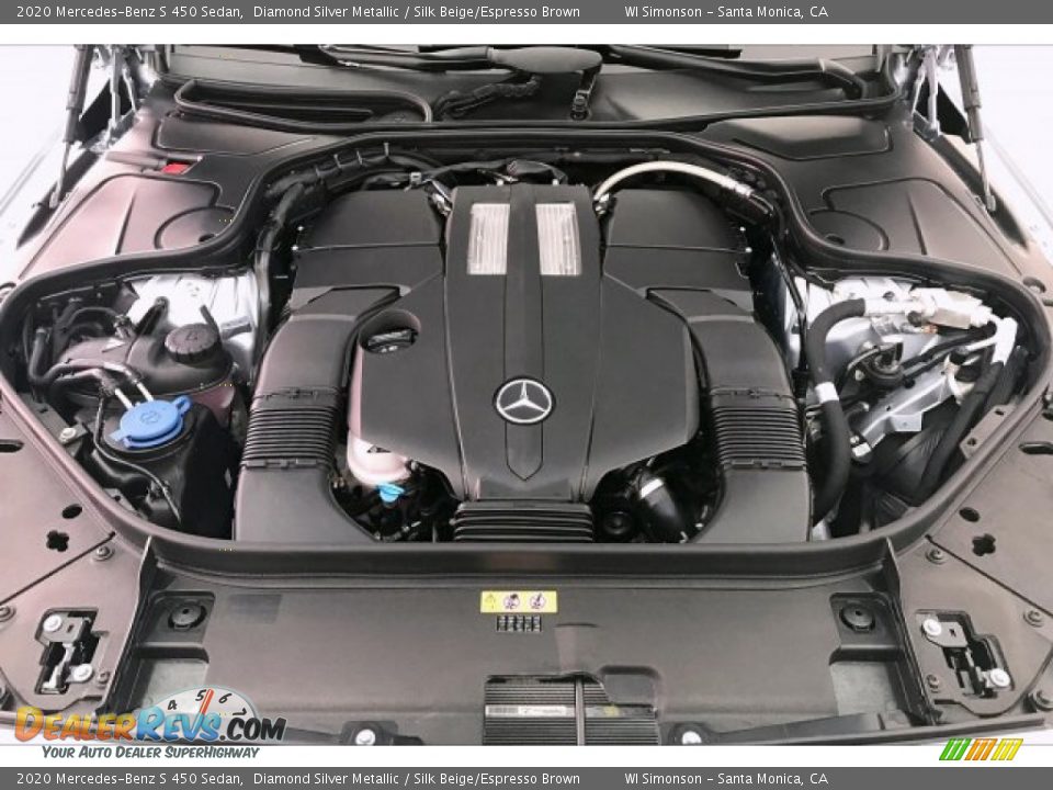 2020 Mercedes-Benz S 450 Sedan Diamond Silver Metallic / Silk Beige/Espresso Brown Photo #8