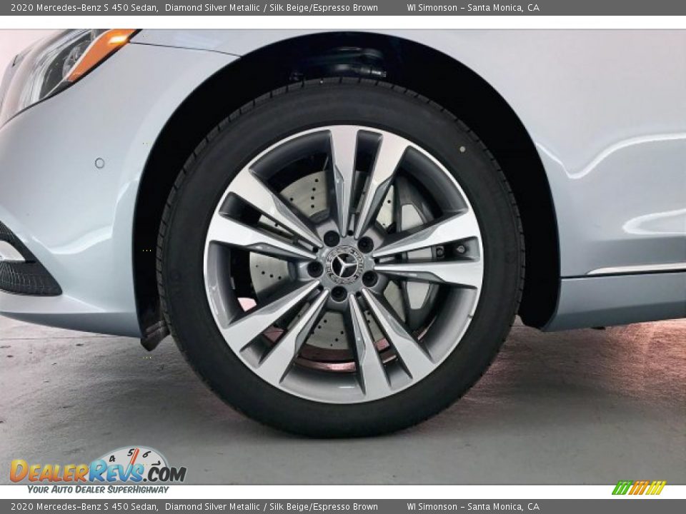 2020 Mercedes-Benz S 450 Sedan Diamond Silver Metallic / Silk Beige/Espresso Brown Photo #9