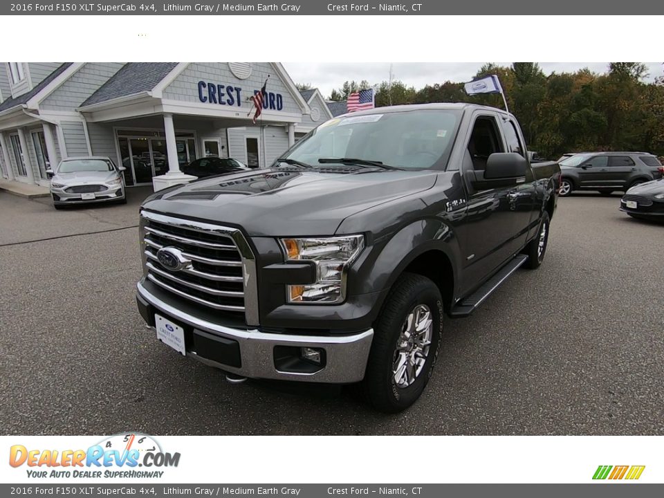 2016 Ford F150 XLT SuperCab 4x4 Lithium Gray / Medium Earth Gray Photo #3