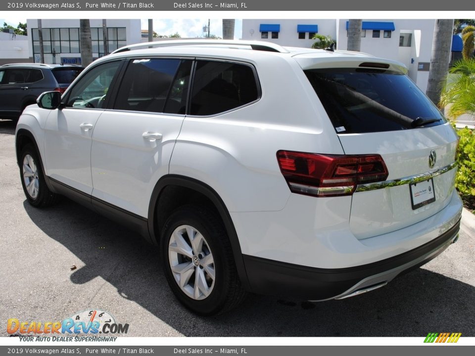 2019 Volkswagen Atlas S Pure White / Titan Black Photo #6