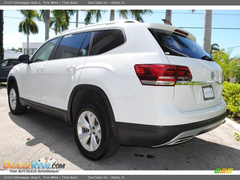 2019 Volkswagen Atlas S Pure White / Titan Black Photo #7