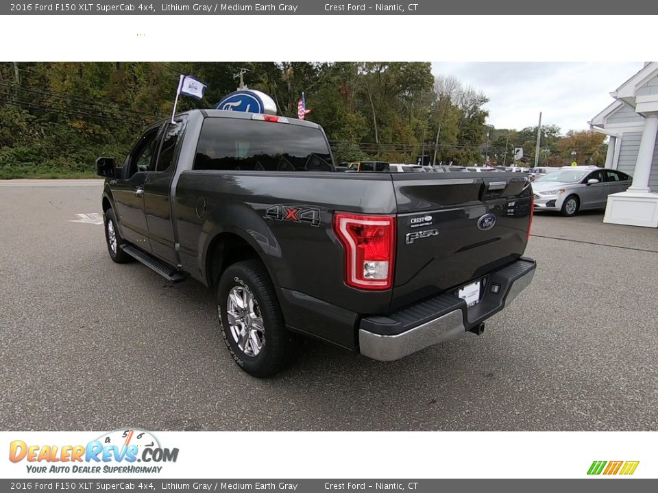 2016 Ford F150 XLT SuperCab 4x4 Lithium Gray / Medium Earth Gray Photo #5