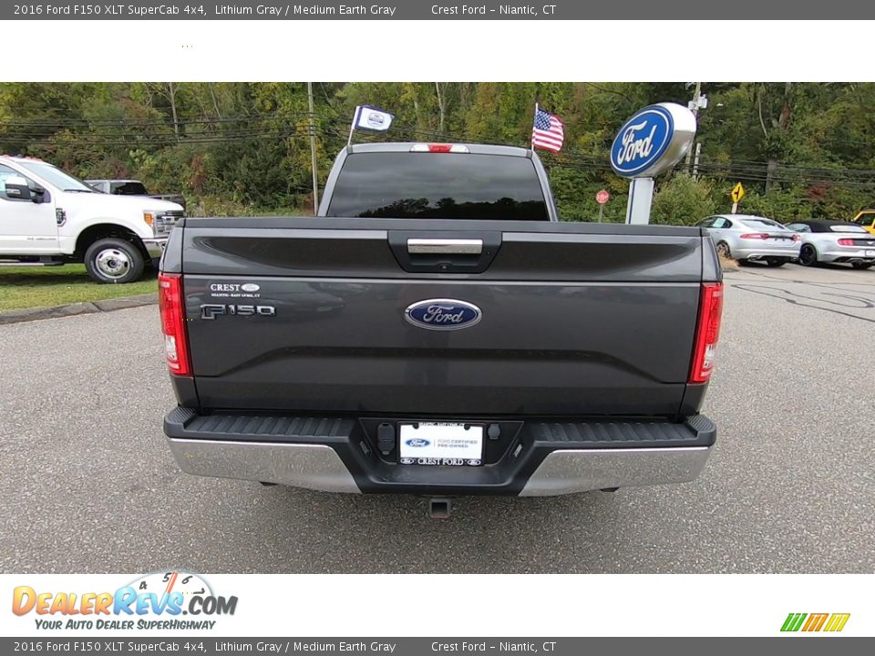 2016 Ford F150 XLT SuperCab 4x4 Lithium Gray / Medium Earth Gray Photo #6