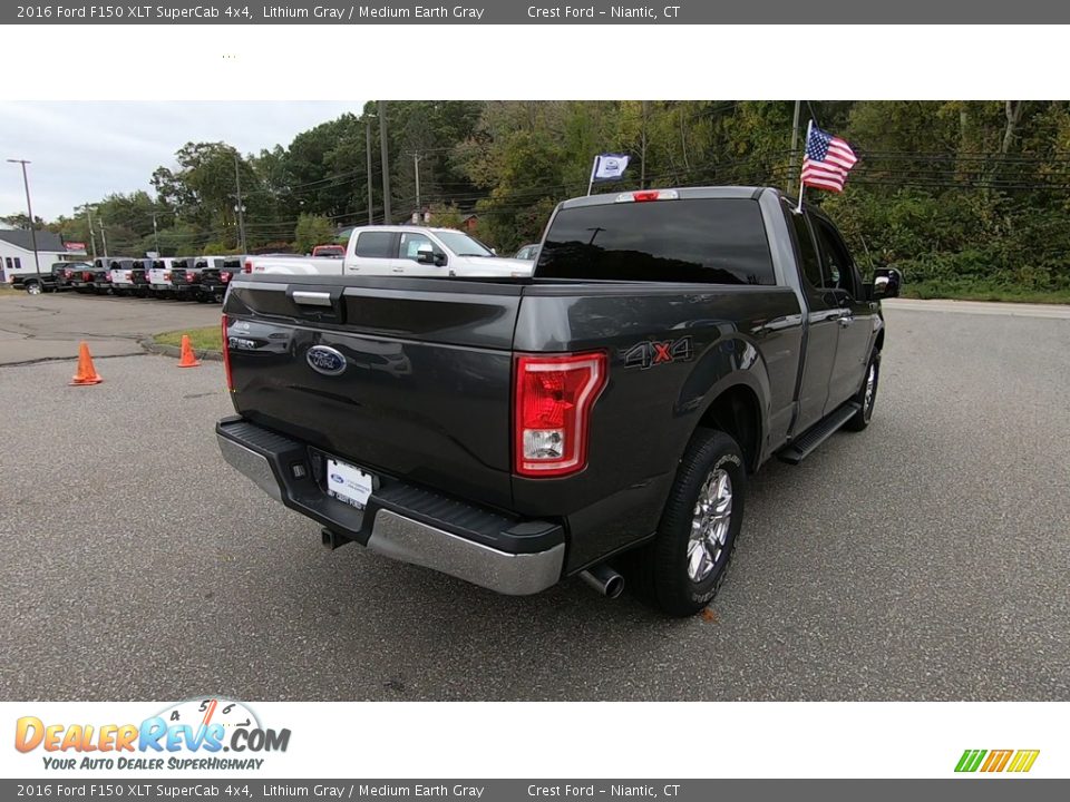 2016 Ford F150 XLT SuperCab 4x4 Lithium Gray / Medium Earth Gray Photo #7