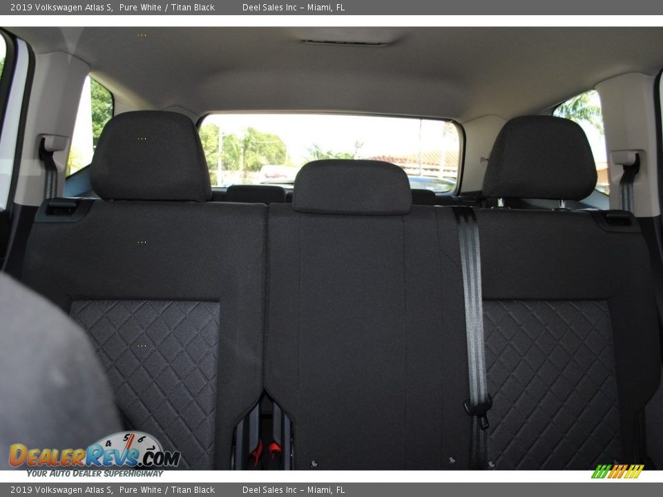 2019 Volkswagen Atlas S Pure White / Titan Black Photo #19