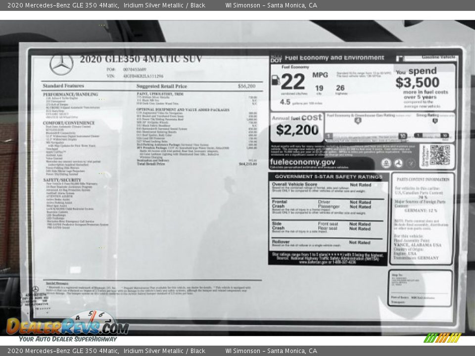 2020 Mercedes-Benz GLE 350 4Matic Iridium Silver Metallic / Black Photo #10