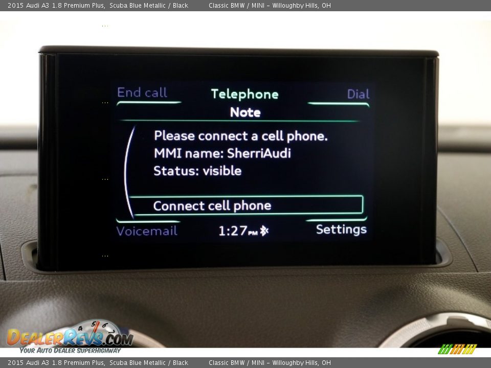 2015 Audi A3 1.8 Premium Plus Scuba Blue Metallic / Black Photo #13