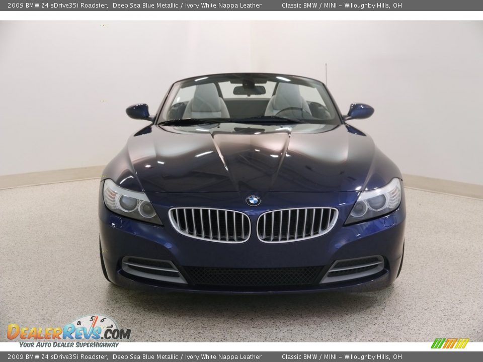 2009 BMW Z4 sDrive35i Roadster Deep Sea Blue Metallic / Ivory White Nappa Leather Photo #2