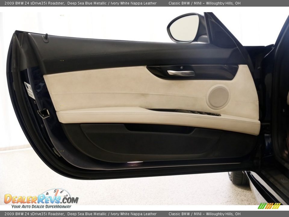 2009 BMW Z4 sDrive35i Roadster Deep Sea Blue Metallic / Ivory White Nappa Leather Photo #4