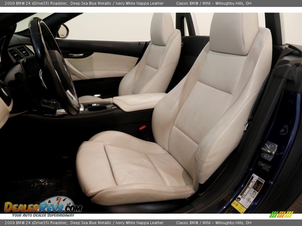 2009 BMW Z4 sDrive35i Roadster Deep Sea Blue Metallic / Ivory White Nappa Leather Photo #5