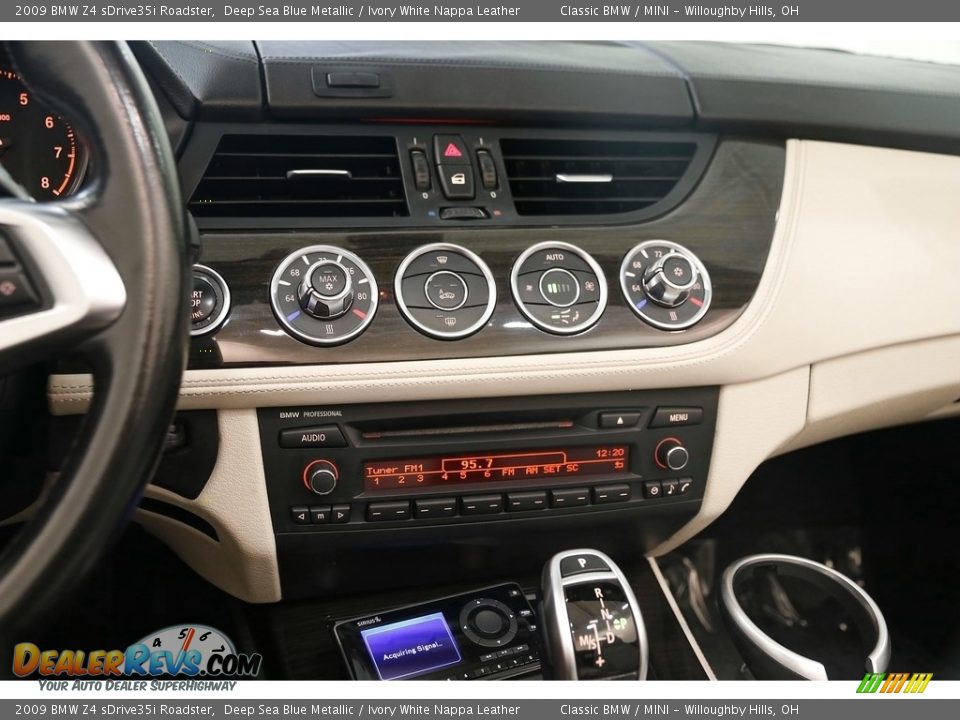 2009 BMW Z4 sDrive35i Roadster Deep Sea Blue Metallic / Ivory White Nappa Leather Photo #9