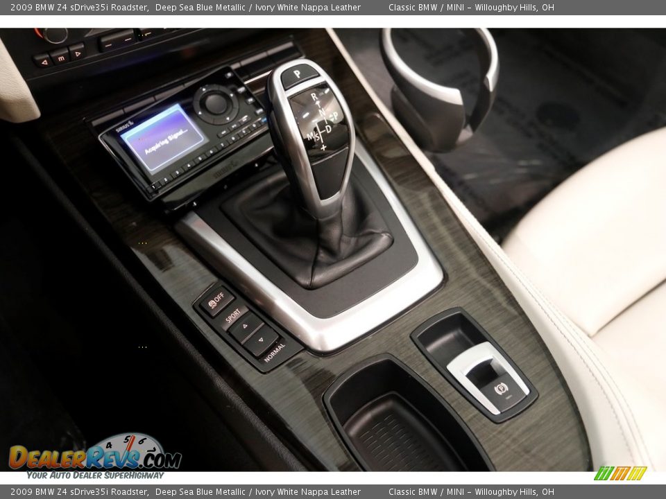 2009 BMW Z4 sDrive35i Roadster Deep Sea Blue Metallic / Ivory White Nappa Leather Photo #12