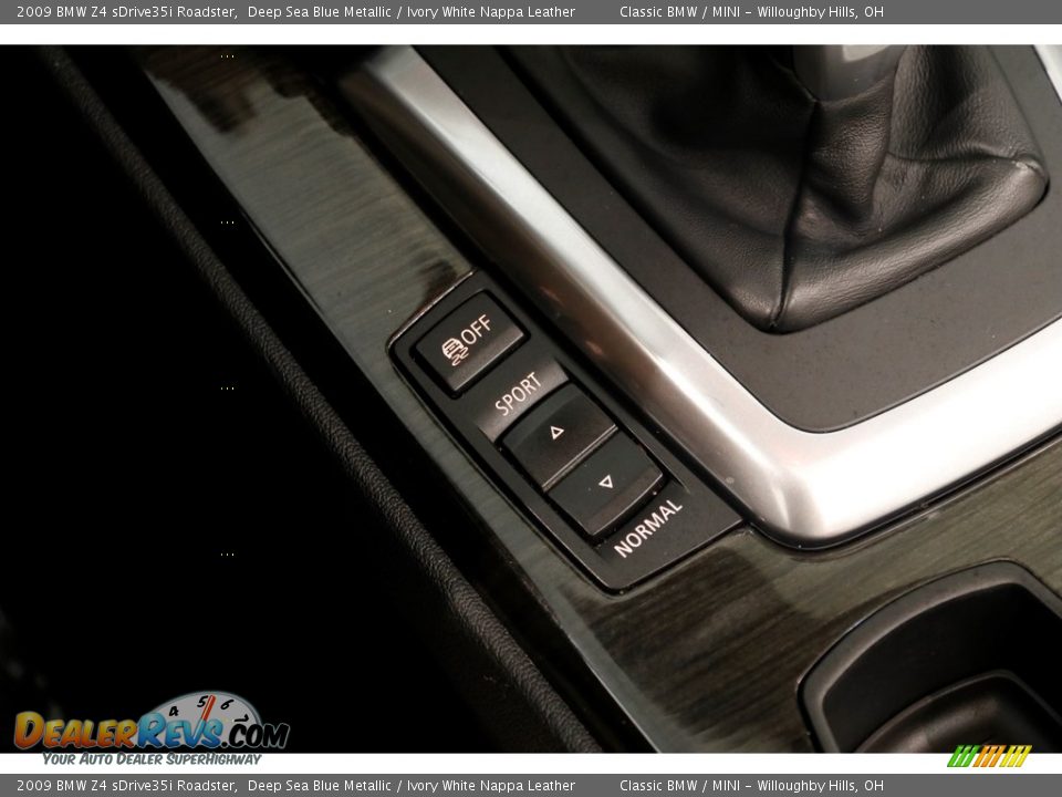 2009 BMW Z4 sDrive35i Roadster Deep Sea Blue Metallic / Ivory White Nappa Leather Photo #14