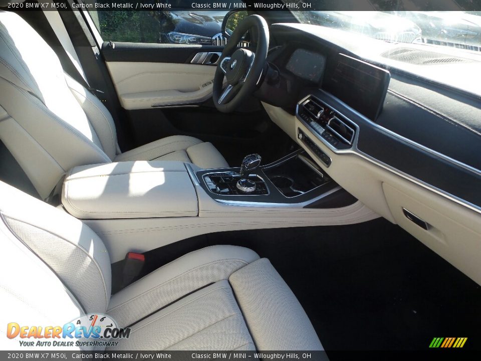 2020 BMW X7 M50i Carbon Black Metallic / Ivory White Photo #3