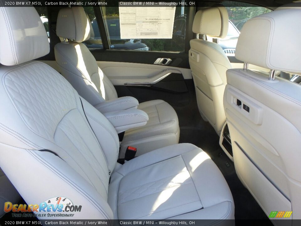 2020 BMW X7 M50i Carbon Black Metallic / Ivory White Photo #4