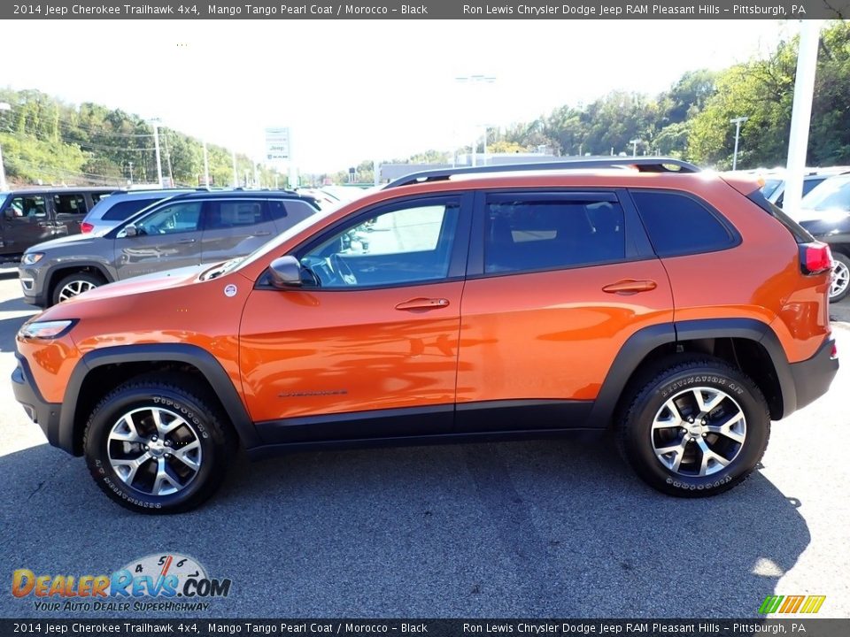 2014 Jeep Cherokee Trailhawk 4x4 Mango Tango Pearl Coat / Morocco - Black Photo #2