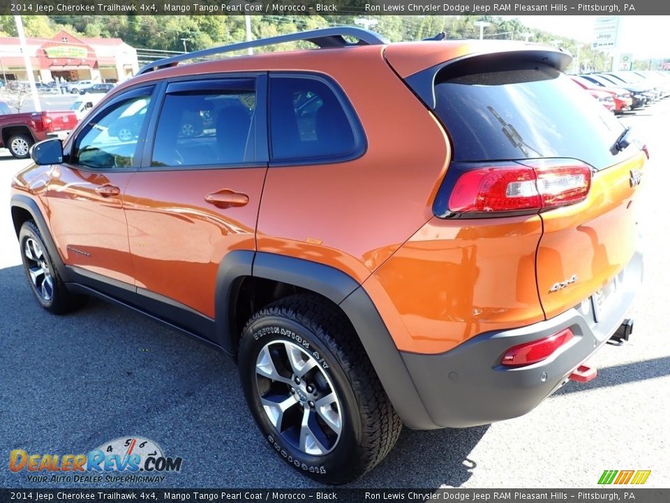 2014 Jeep Cherokee Trailhawk 4x4 Mango Tango Pearl Coat / Morocco - Black Photo #3