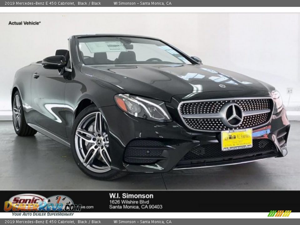 2019 Mercedes-Benz E 450 Cabriolet Black / Black Photo #1