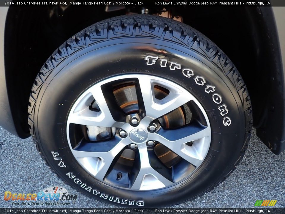 2014 Jeep Cherokee Trailhawk 4x4 Mango Tango Pearl Coat / Morocco - Black Photo #10