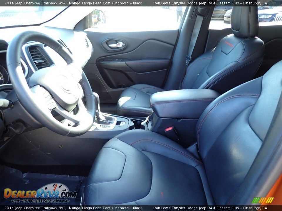 2014 Jeep Cherokee Trailhawk 4x4 Mango Tango Pearl Coat / Morocco - Black Photo #12