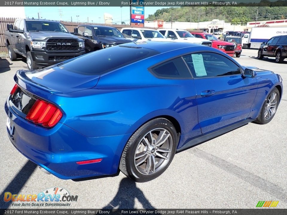 2017 Ford Mustang Ecoboost Coupe Lightning Blue / Ebony Photo #6