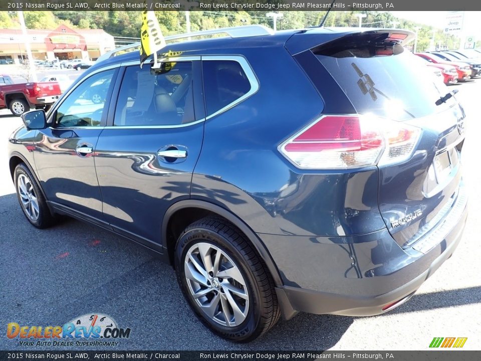 2015 Nissan Rogue SL AWD Arctic Blue Metallic / Charcoal Photo #3