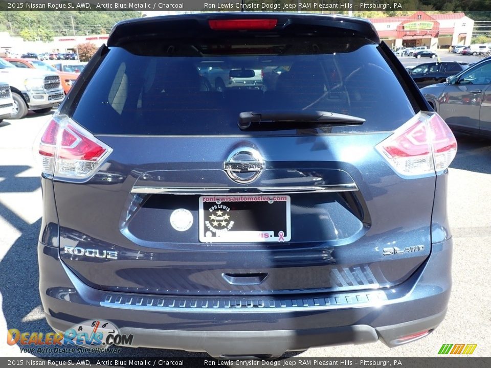 2015 Nissan Rogue SL AWD Arctic Blue Metallic / Charcoal Photo #4