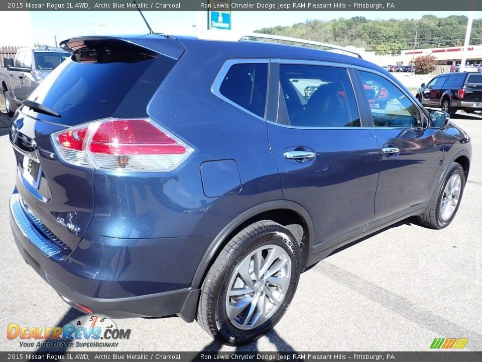 2015 Nissan Rogue SL AWD Arctic Blue Metallic / Charcoal Photo #6